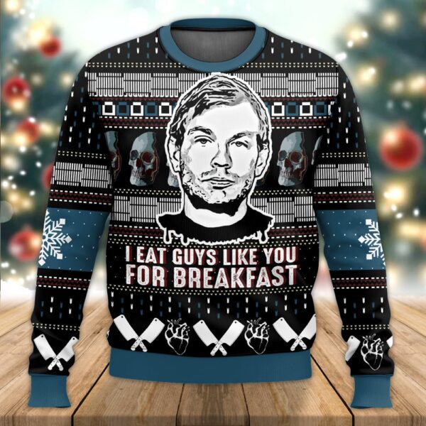 Jeffrey Dahmer Funny Serial Killer Best Holiday Christmas Ugly Sweater Gifts For Family