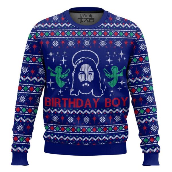 Jesus Birthday Boy Gifts For Family Holiday Christmas Ugly Sweater