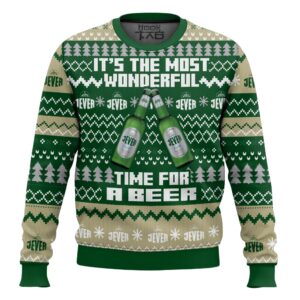 Jever Its the Most Wonderful time for a Beer Best Holiday Christmas Ugly Sweater Gifts For Family