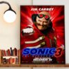 James Marsden As Tom Wachowski In Sonic The Hedgehog 3 Official Poster Release December 20th 2024 Home Decor Poster Canvas