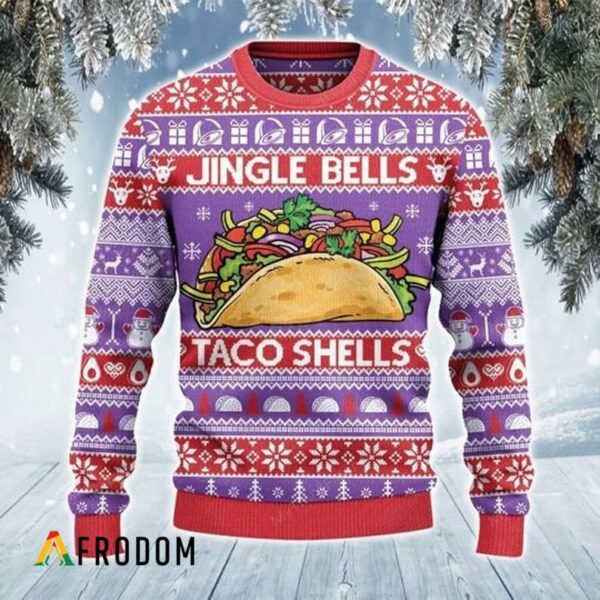 Jingle Bells Taco Shells Best Gifts For Family For Holiday Christmas Ugly Sweater