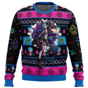 Jinx League of Legends Gifts For Family Holiday Christmas Ugly Sweater