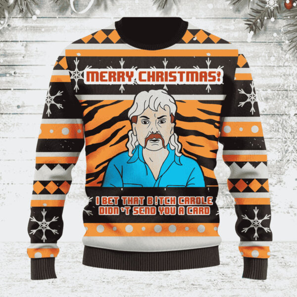 Joe Exotic Tiger King You Know Who Didn?t Wish You Chirsmas Gifts For Family Holiday Christmas Ugly Sweater