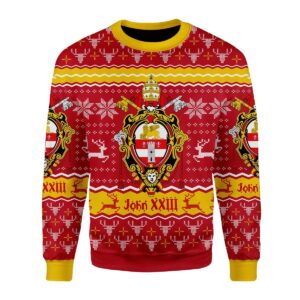 John XXIII Coat Of Arms Best Gifts For Family For Holiday Christmas Ugly Sweater