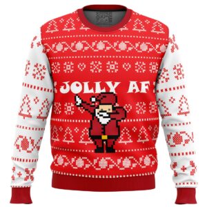 Jolly Af Gifts For Family Holiday Christmas Ugly Sweater