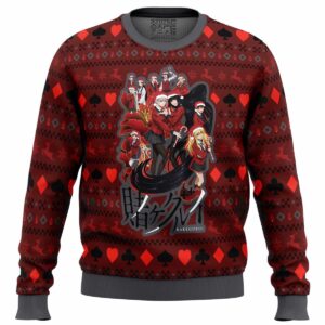 Kakegurui Hyakkaou Private Academy Gifts For Family Holiday Christmas Ugly Sweater