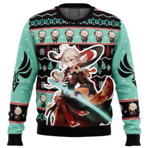 Kazuha Genshin Impact Gifts For Family Holiday Christmas Ugly Sweater