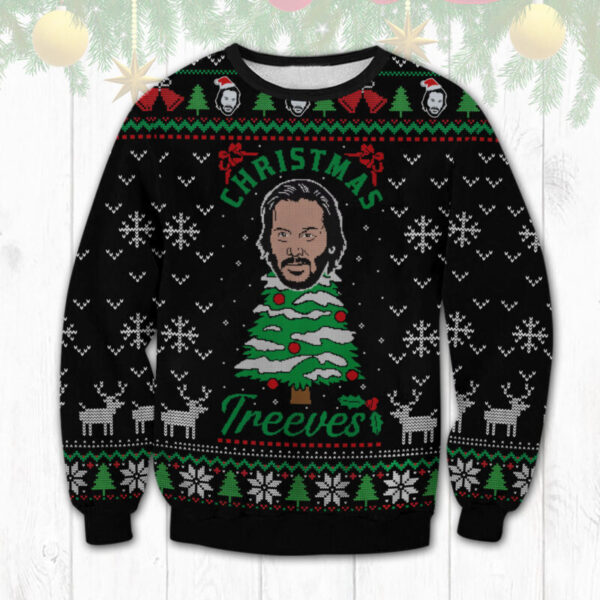 Keanu Reeves Christmas Funny Best Holiday Christmas Ugly Sweater Gifts For Family