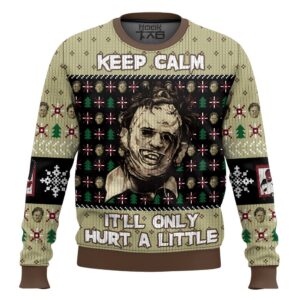 Keep Calm The Texas Chain Saw Massacre Horror Best Holiday Christmas Ugly Sweater Gifts For Family