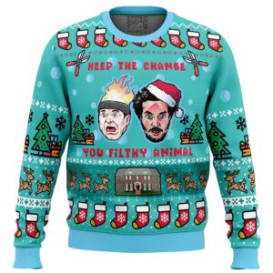 Keep The Change Home Alone Gifts For Family Holiday Christmas Ugly Sweater