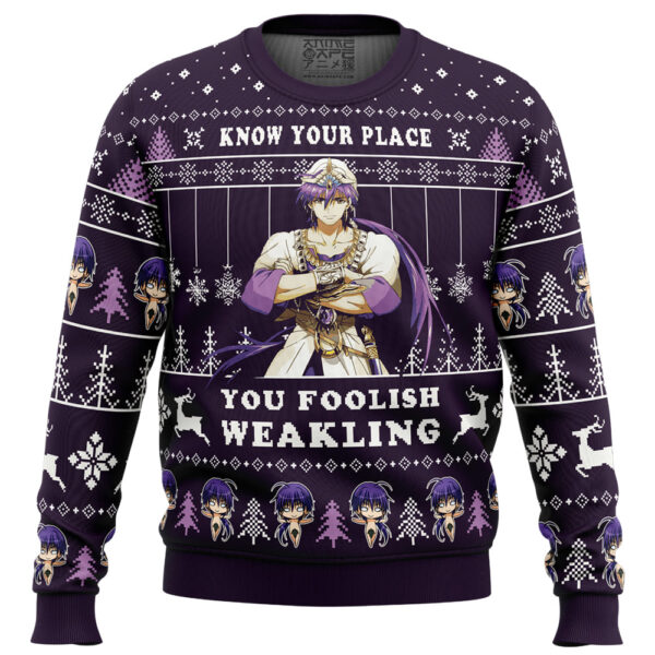 Know Your Place You Foolish Weakling Magi The Labyrinth of Magic Gifts For Family Holiday Christmas Ugly Sweater