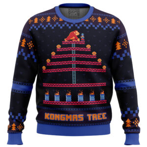 Kongmas Tree King Kong Gifts For Family Holiday Christmas Ugly Sweater