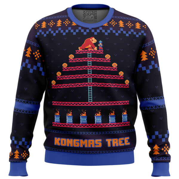 Kongmas Tree King Kong Gifts For Family Holiday Christmas Ugly Sweater