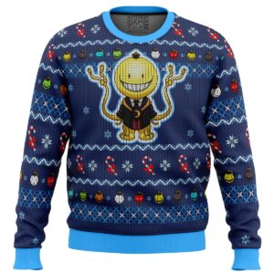 Koro Sensei Tentacles Assassination Classroom Gifts For Family Holiday Christmas Ugly Sweater