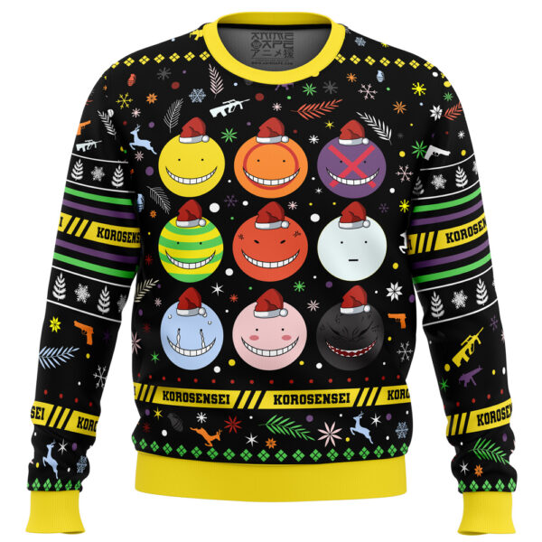 Korosensei Expressions Assassination Classroom Gifts For Family Holiday Christmas Ugly Sweater