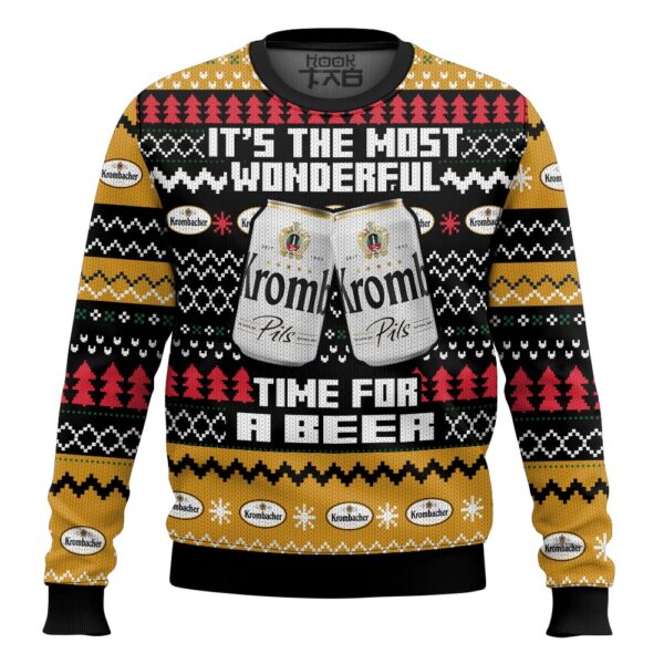 Krombacher Its the Most Wonderful time for a Beer Best Holiday Christmas Ugly Sweater Gifts For Family