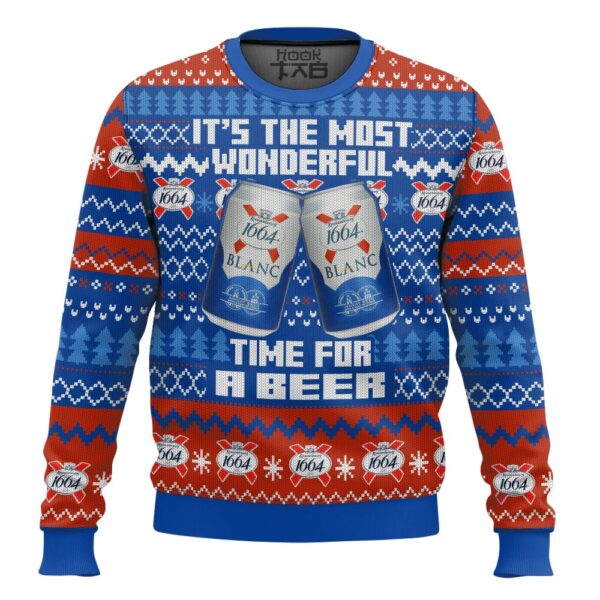 Kronenbourg 1664 UK Beer Best Holiday Christmas Ugly Sweater Gifts For Family