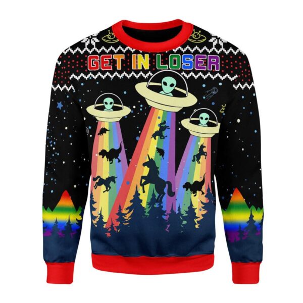 LGBT Alien Best Gifts For Family For Holiday Christmas Ugly Sweater