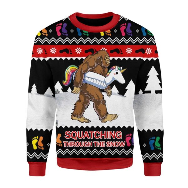 LGBT Bigfoot Best Gifts For Family For Holiday Christmas Ugly Sweater