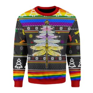 LGBT Dragon Christmas Tree Best Gifts For Family For Holiday Christmas Ugly Sweater