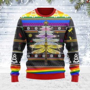 LGBT Dragon Christmas Tree Gifts For Family Holiday Christmas Ugly Sweater