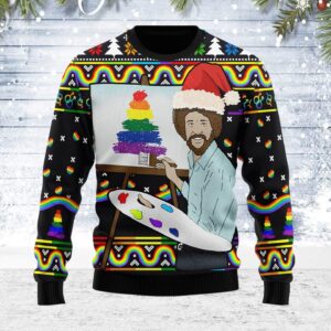 LGBT Painting Gifts For Family Holiday Christmas Ugly Sweater