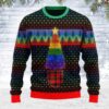 LGBT Unicorn I Don’t Give A Fk Gifts For Family Holiday Christmas Ugly Sweater