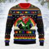 LGBTQ With Tie And Suspenders Gifts For Family Holiday Christmas Ugly Sweater