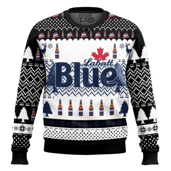 Labatt Blue Best Holiday Christmas Ugly Sweater Gifts For Family