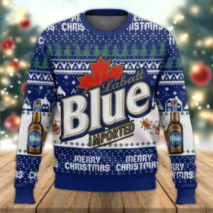 Labatt Blue Light Gifts For Family Holiday Christmas Ugly Sweater