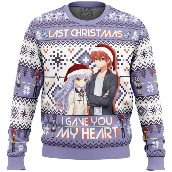 Last Christmas I Gave You My Heart Angel Beats Gifts For Family Holiday Christmas Ugly Sweater