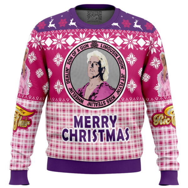 Legendary Ric Flair WWE Gifts For Family Holiday Christmas Ugly Sweater