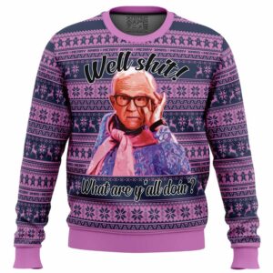 Leslie Jordan Well Shit Gifts For Family Holiday Christmas Ugly Sweater