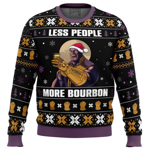 Less People More Bourbon Marvel Comics Gifts For Family Holiday Christmas Ugly Sweater