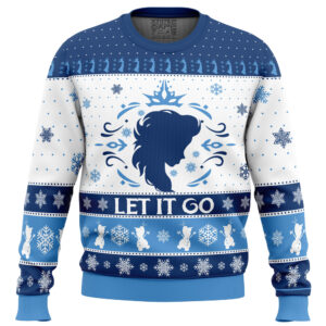 Let It Go Elsa Frozen Disney Gifts For Family Holiday Christmas Ugly Sweater