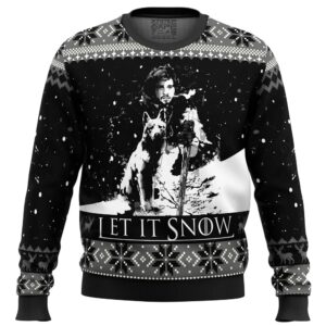 Let It Snow Game of Thrones Gifts For Family Holiday Christmas Ugly Sweater