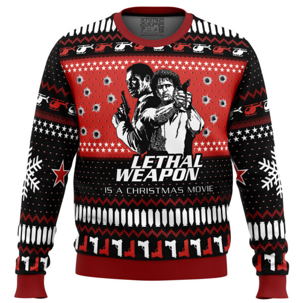 Lethal Weapon Is a Christmas Movie Gifts For Family Holiday Christmas Ugly Sweater