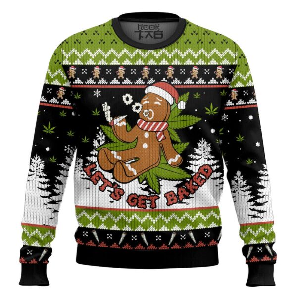 Lets Get Baked 420 Marijuana Christmas Best Holiday Christmas Ugly Sweater Gifts For Family