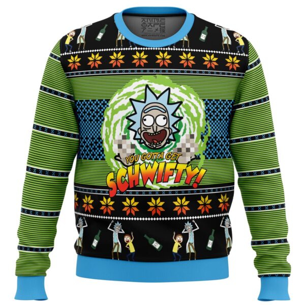 Lets Get Schwifty Rick and Morty Gifts For Family Holiday Christmas Ugly Sweater