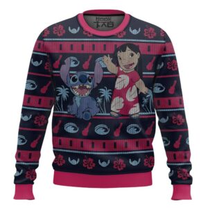 Lilo and Stitch Christmas  Best Holiday Christmas Ugly Sweater Gifts For Family