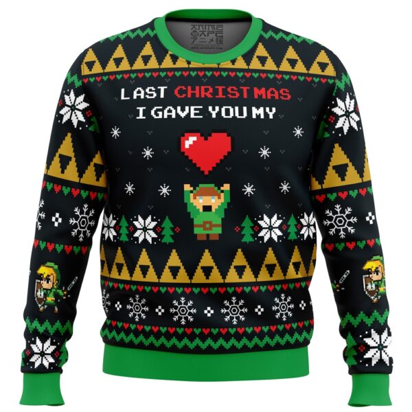 Link To My Heart Legend of Zelda Gifts For Family Holiday Christmas Ugly Sweater