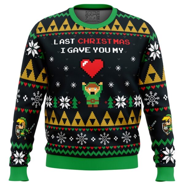 Link To My Heart Zelda Gifts For Family Holiday Christmas Ugly Sweater