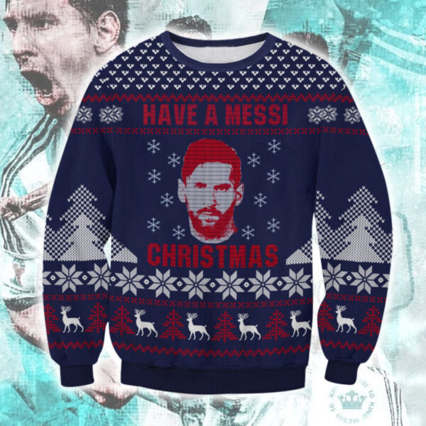 Lionel Messi Merry Christmas Best Holiday Christmas Ugly Sweater Gifts For Family