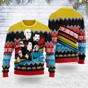 Live Long And Prosper Best Gifts For Family For Holiday Christmas Ugly Sweater