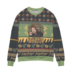 The Lord Of The Rings Boromir One Does Not Simply Walk Into Mordor Gifts For Family Holiday Christmas Ugly Sweater