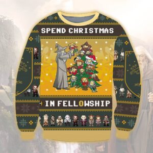 The Lord Of The Rings Funny Xmas Tree Best Holiday Christmas Ugly Sweater Gifts For Family