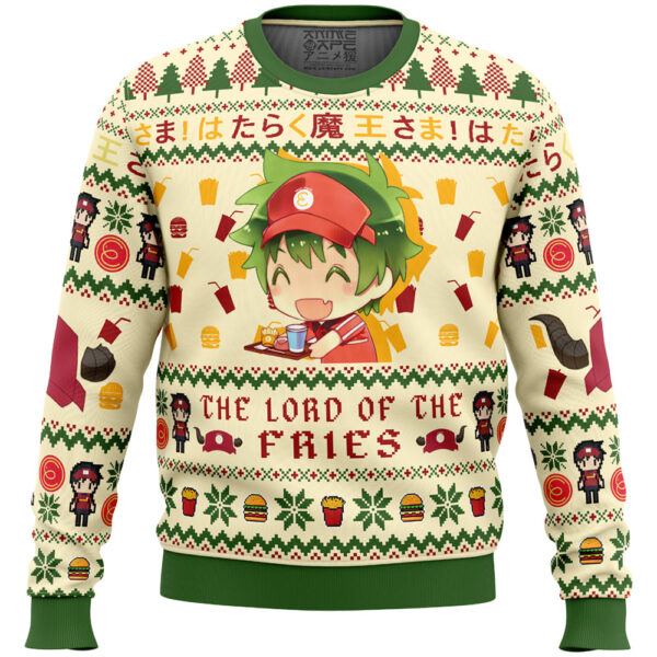 Lord of the Fries The Devil Is A Part Timer Gifts For Family Holiday Christmas Ugly Sweater