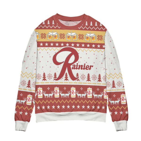 Love Beer Rainier Beer Gifts For Family Holiday Christmas Ugly Sweater