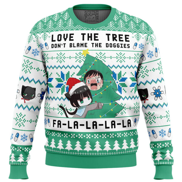 Love The Tree Don’t Blame The Doggies Fa-La-La-La-La ReLIFE Gifts For Family Holiday Christmas Ugly Sweater