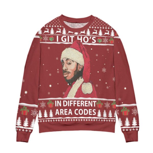 Ludacris I Got Ho?s In Different Area Codes Gifts For Family Holiday Christmas Ugly Sweater